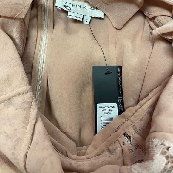 Sachin + Babi Pink One Shoulder Gown - Picture 3 of 4